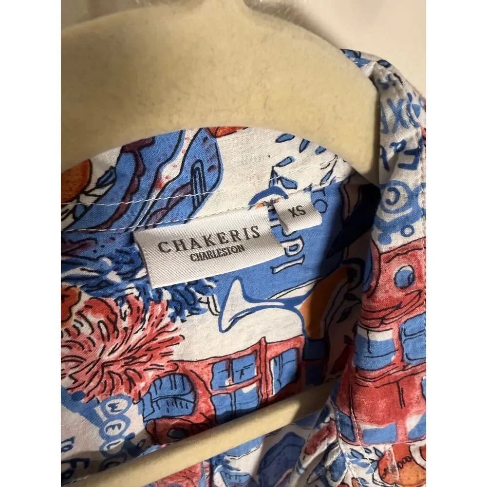 Chakeris University of Mississippi Oxford Print Shirt Dress Sz. XS - Picture 3 of 8